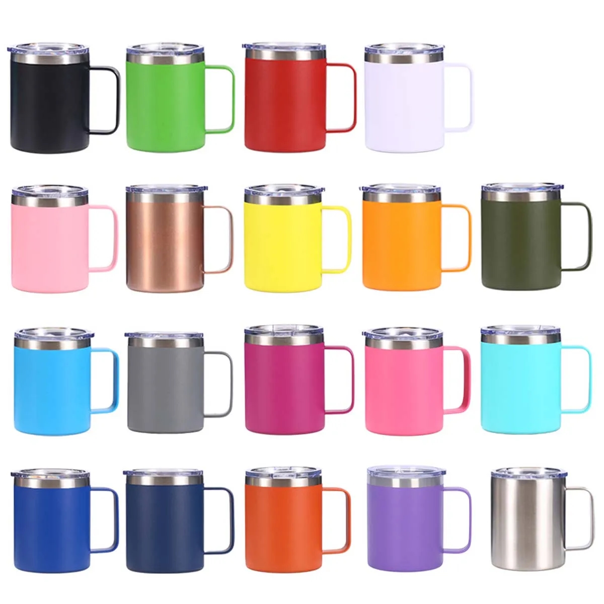 12oz Stainless Steel Insulated Coffee Mug With Handle 9