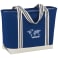 Atlantic Stripe 20oz Cotton Zippered Tote 23
