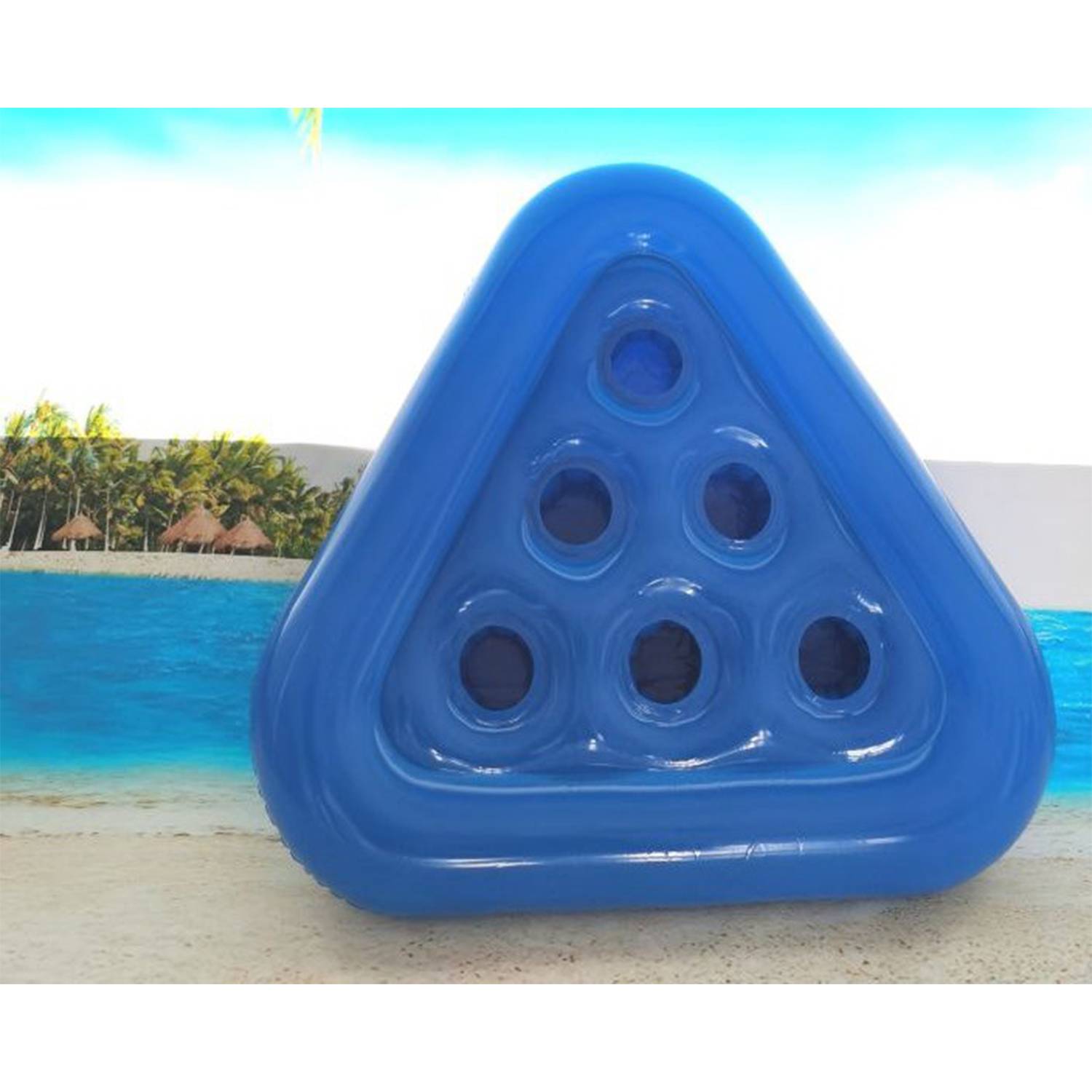 Inflatable Triangular Six-Hole Water Cup Holder 2