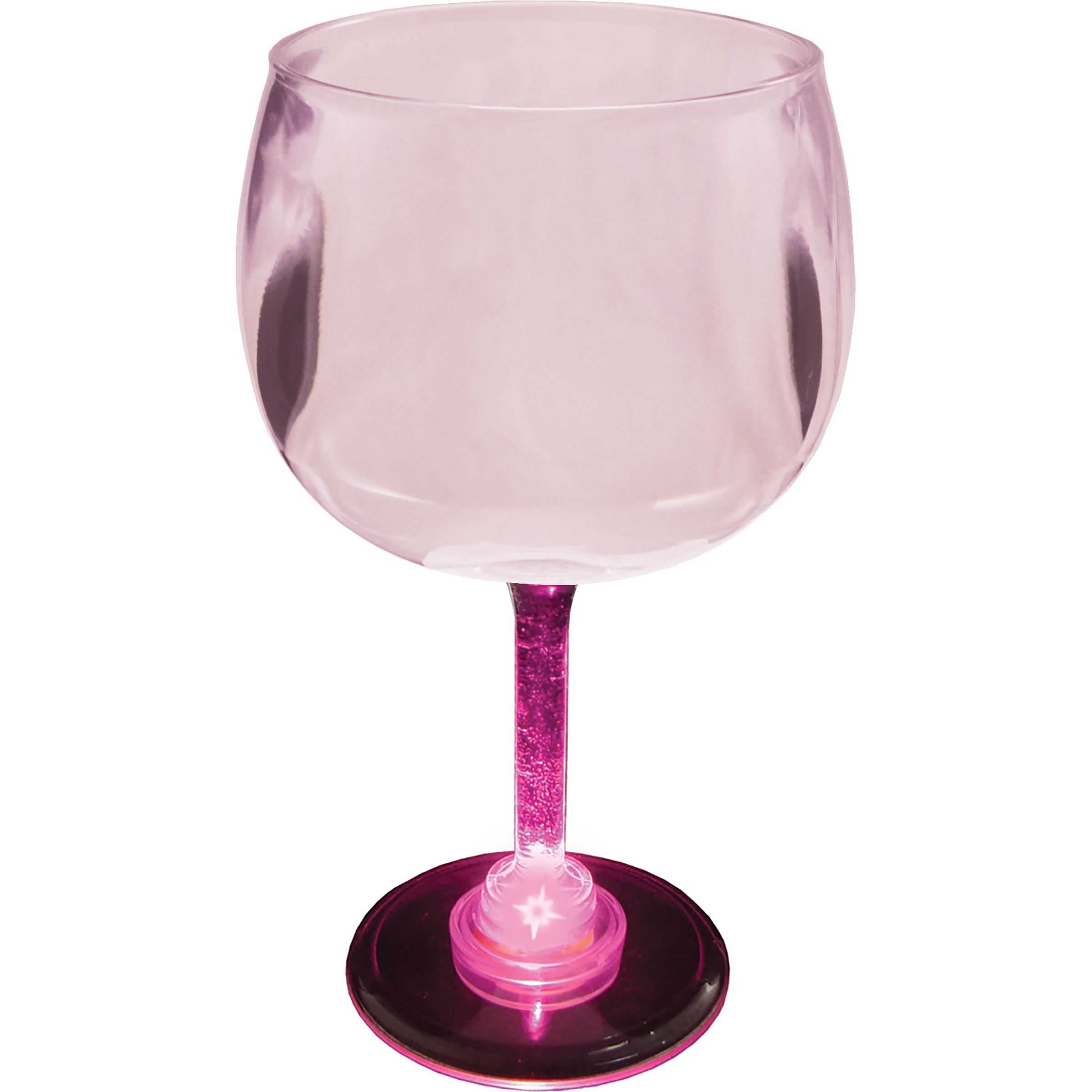 12oz Light Up Standard Stem Plastic Wine Goblet 23