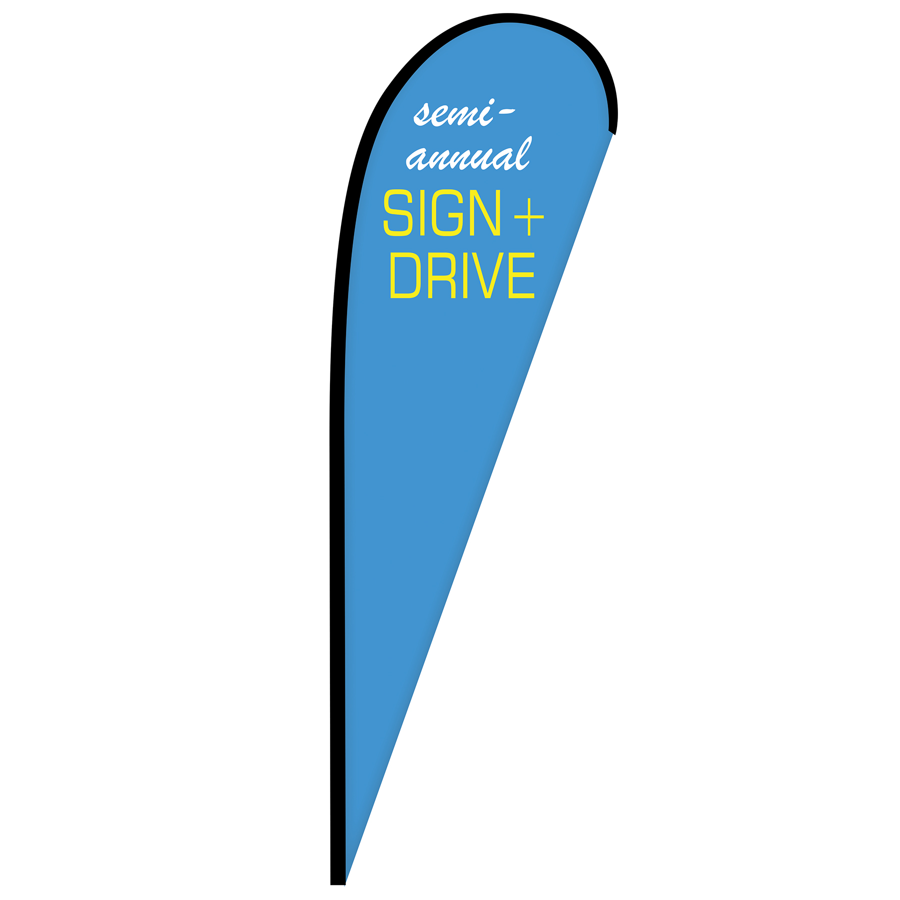 10' Single Reverse Custom Portable Teardrop Banner 14