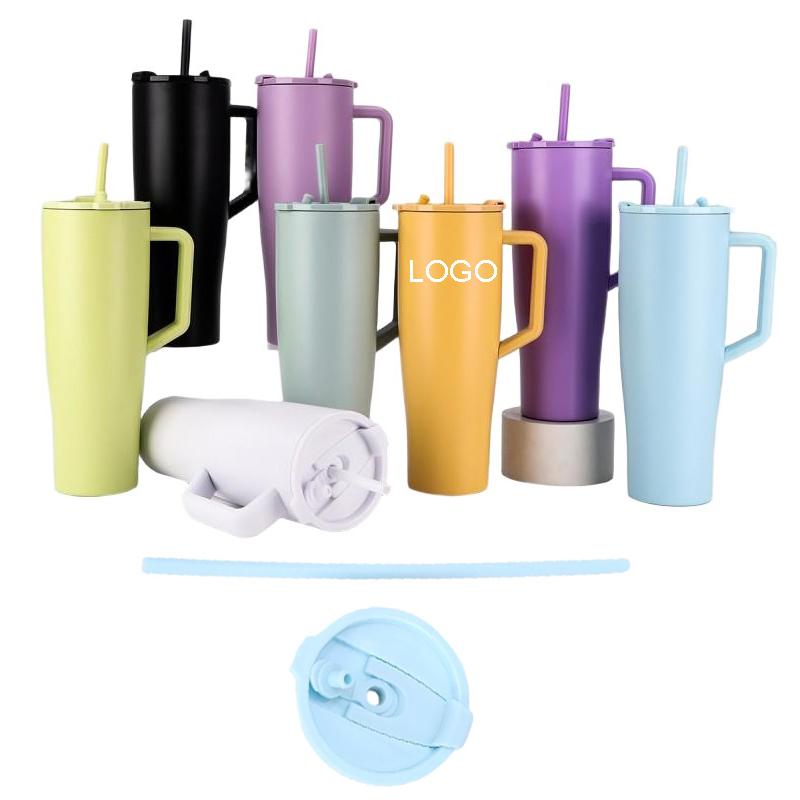 40 oz Leakproof Stainless Steel Insulated Tumbler W/ Lid & Straw 7