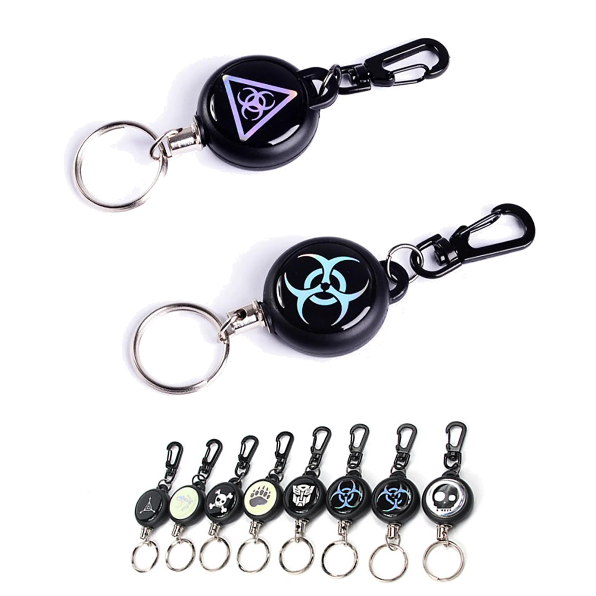 Retractable Anti-lose Key Chain with Hook Stretch Ring