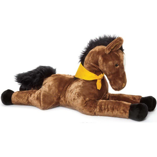 24" Plush Laying Brown Horse 2