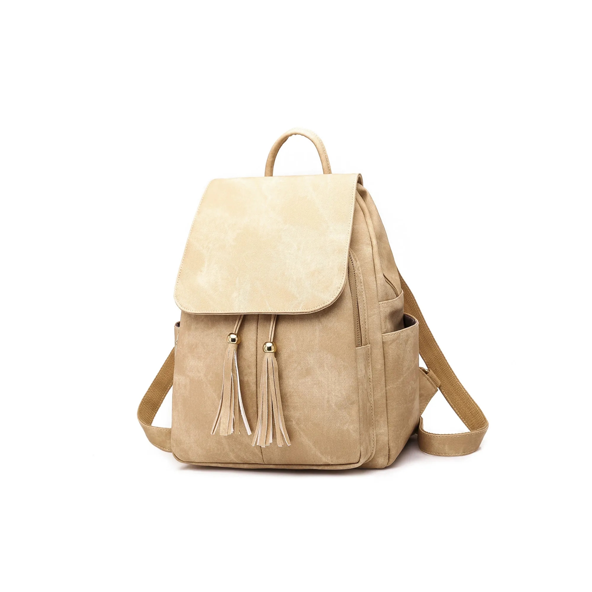 PU Leather Tassel Decorated Backpack 5