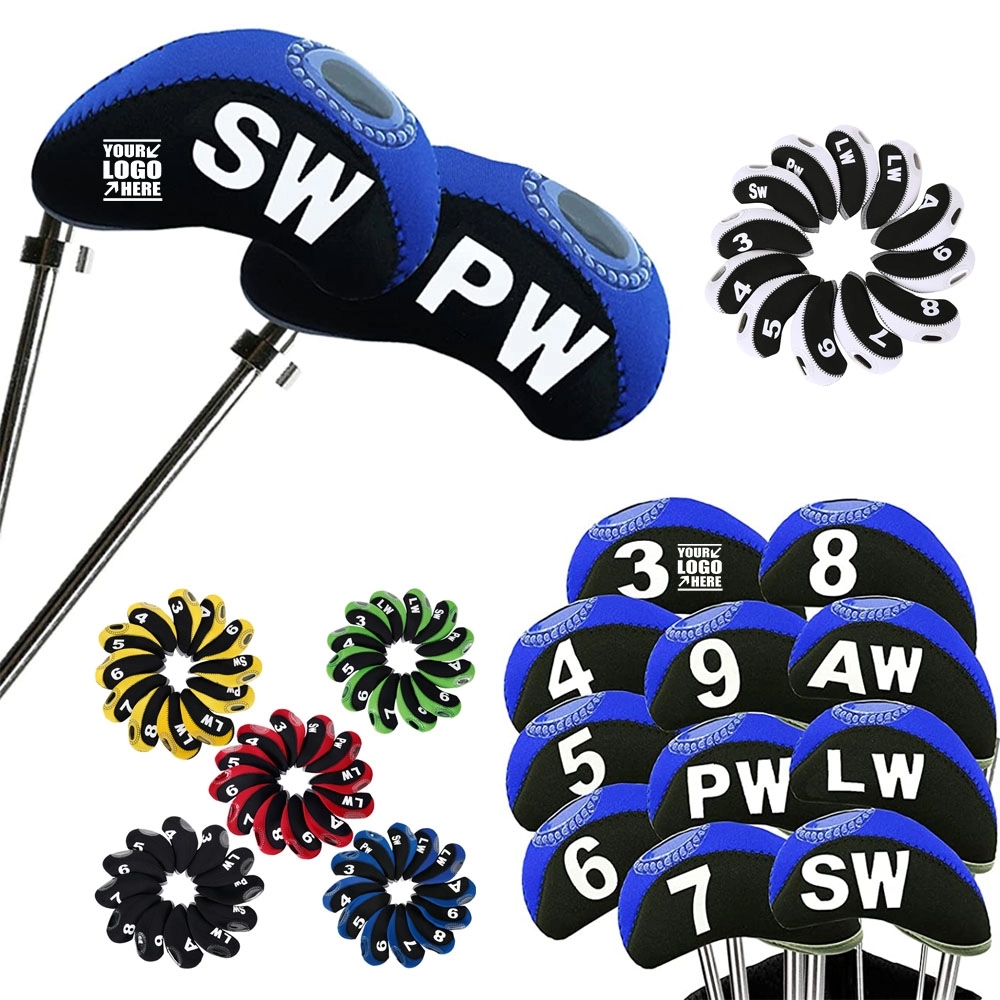 Golf Club Iron Head Covers 12Pcs Set With Top Window 4