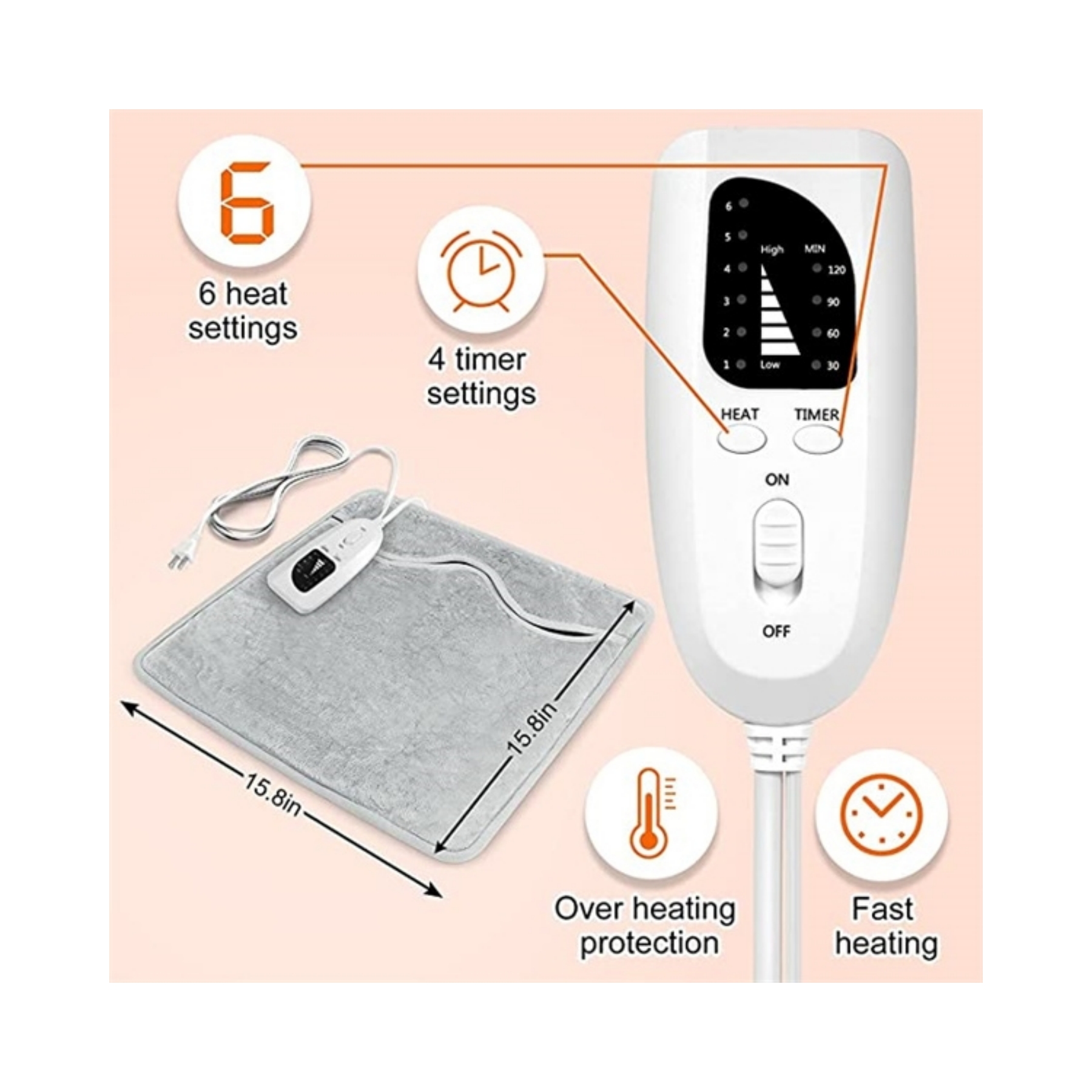 Foot Warmer Adjustable Temperature Heating Pad 2
