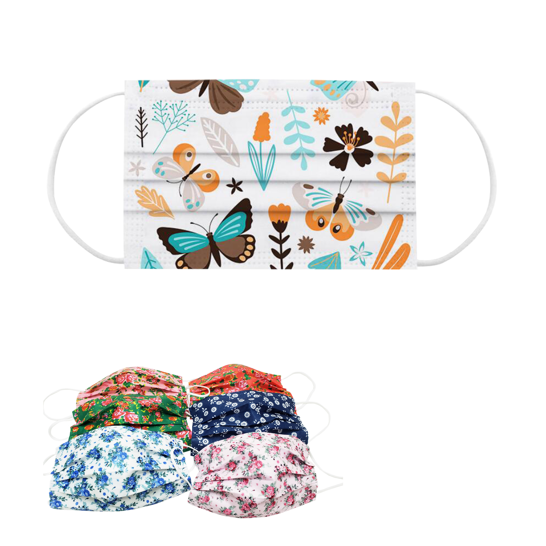Full Color Printing Disposable 3 Ply Face Masks 2