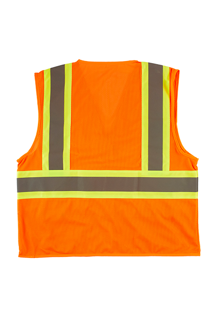Xtreme Visibility DOT Class 2 Contrast Stripe Zip Vest 2