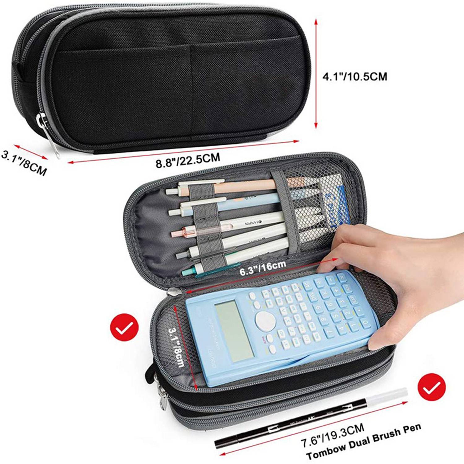 Multifunctional Canvas Pencil Case 6