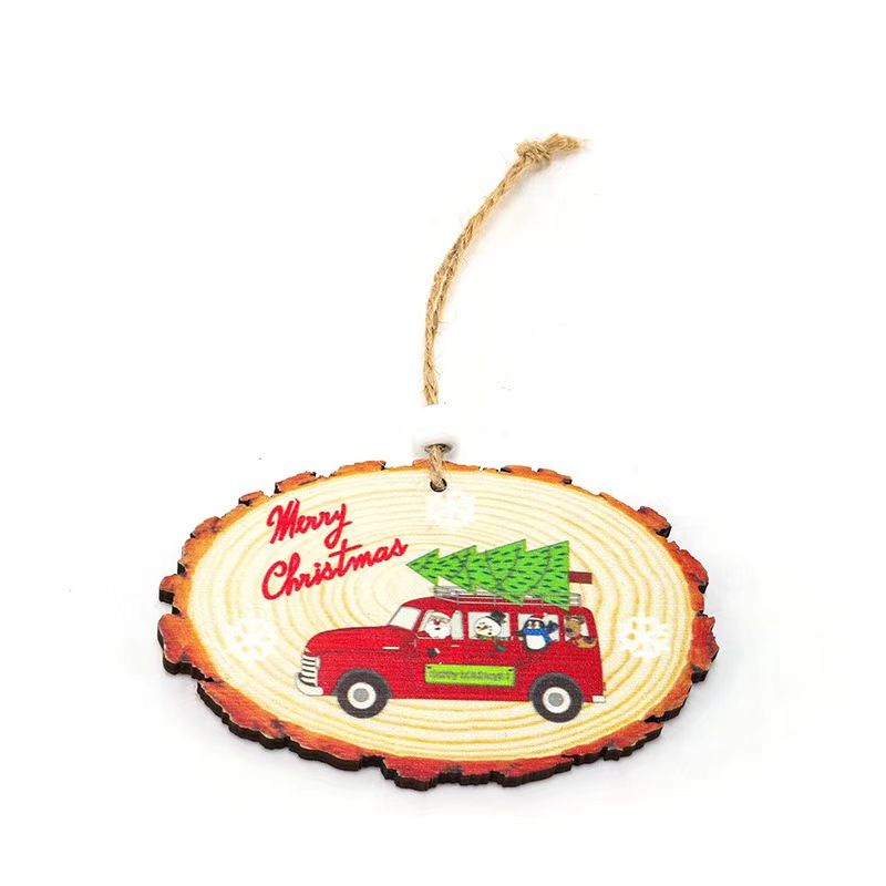 Oval Wood Chip Pendant 2
