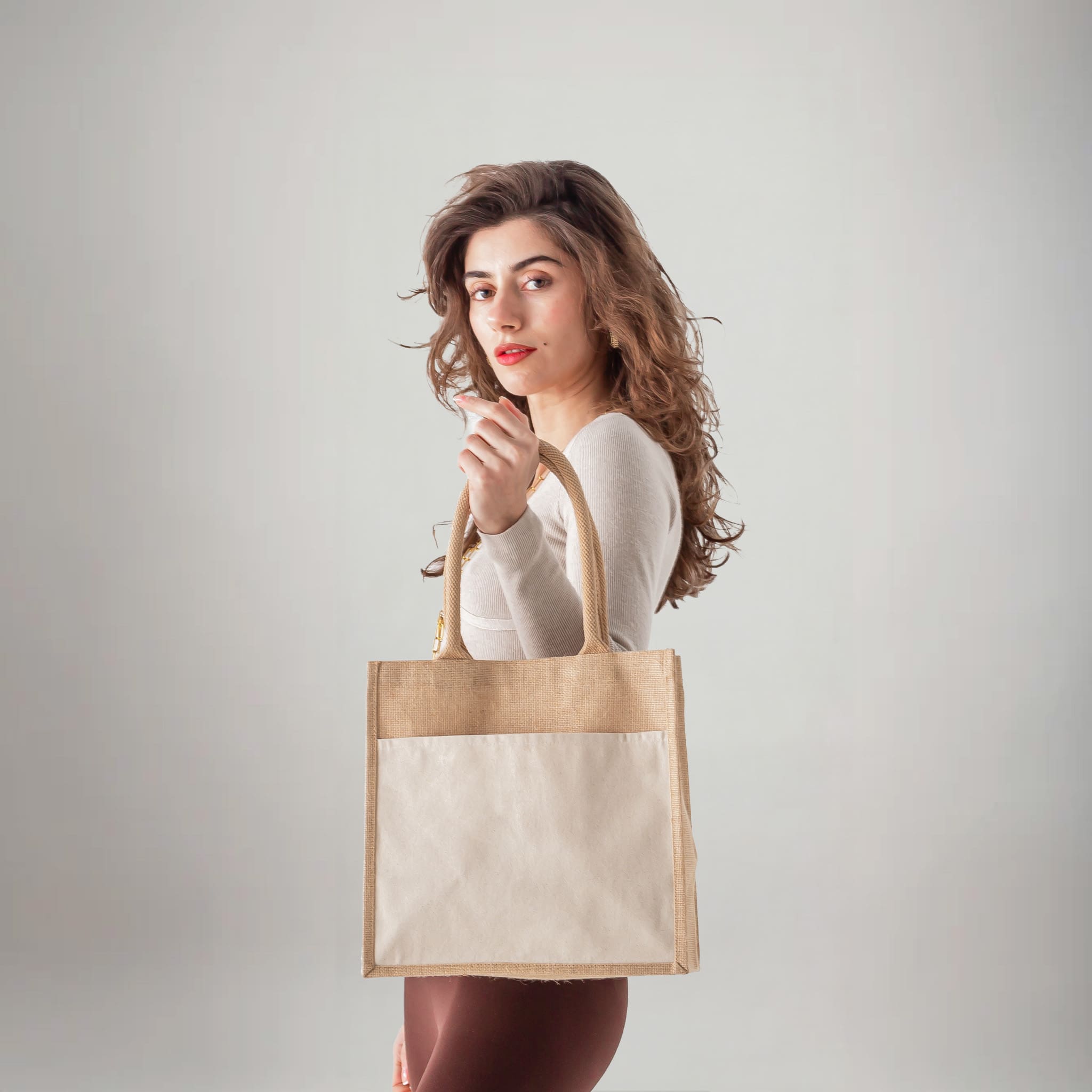 Medium Easy-Print Jute Bag 8