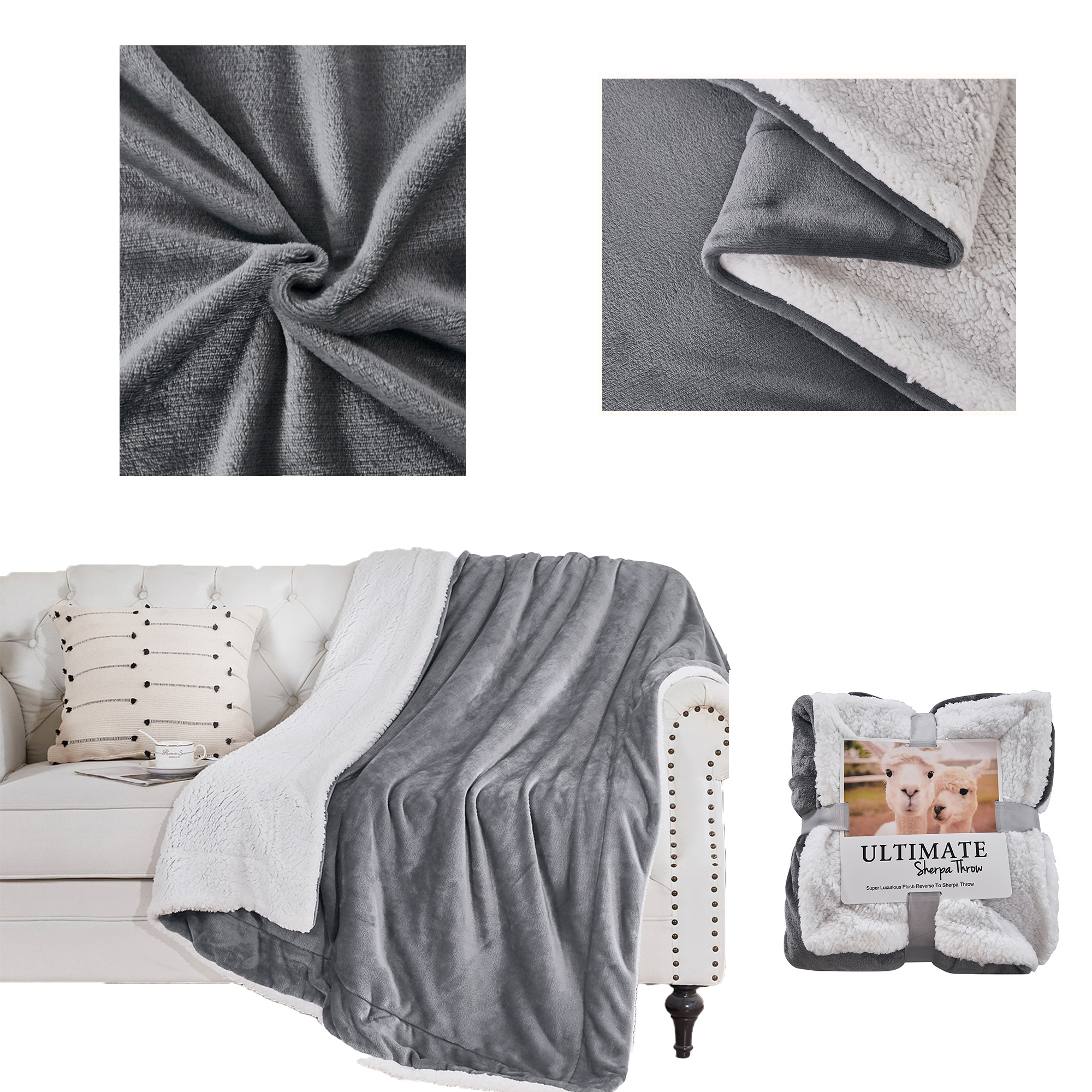 Double Layer Sheep Fleece Blanket 3