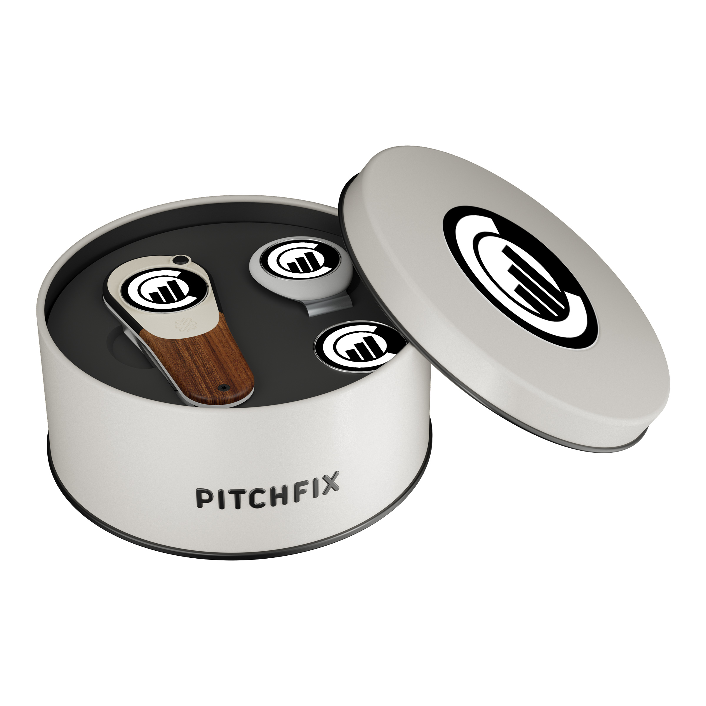 Pitchfix Woodie Golf Divot Tool Deluxe Gift Set w/ Hat Clip 2