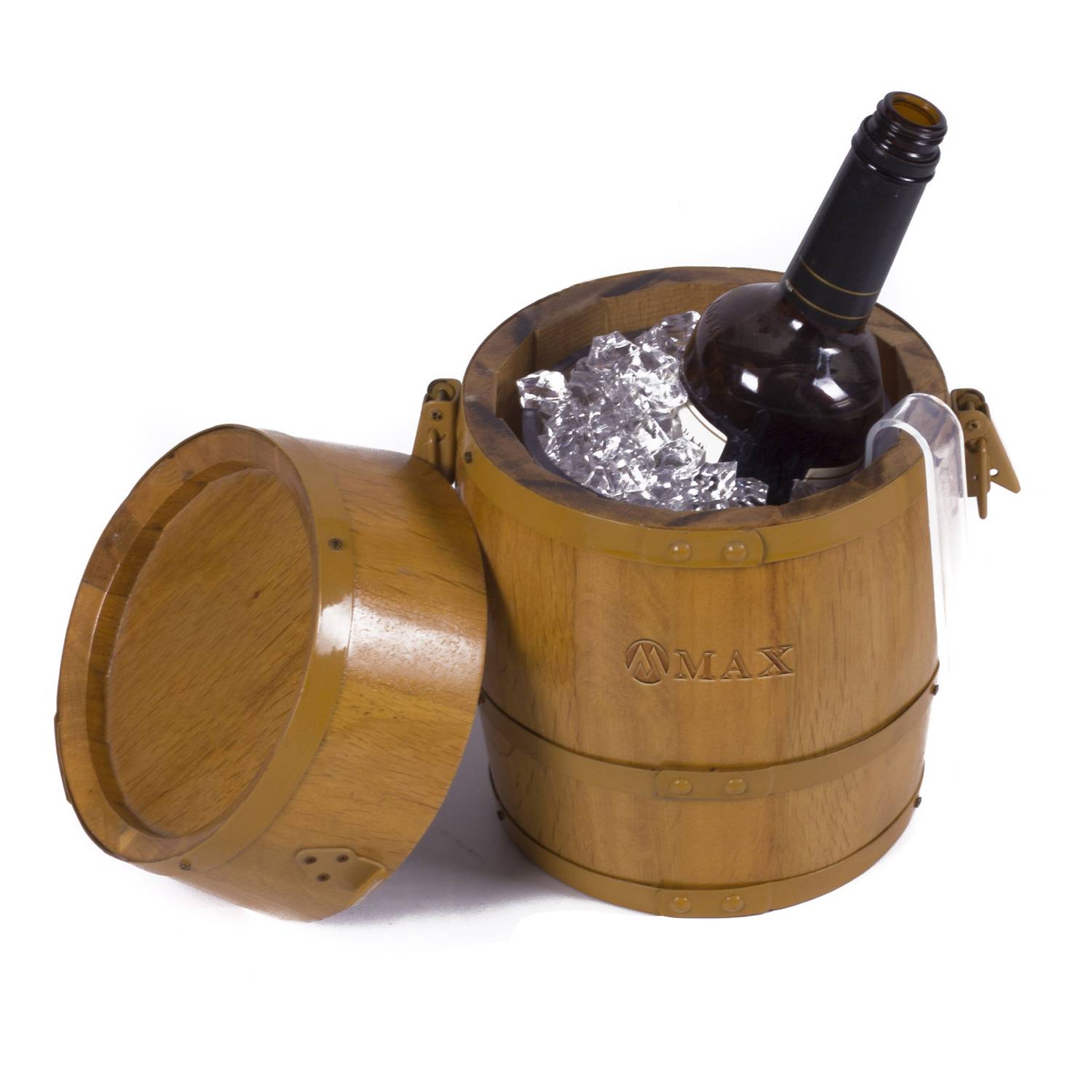 Multi-Style Vintage Oak Fresh-Keeping Ice Bucket 6