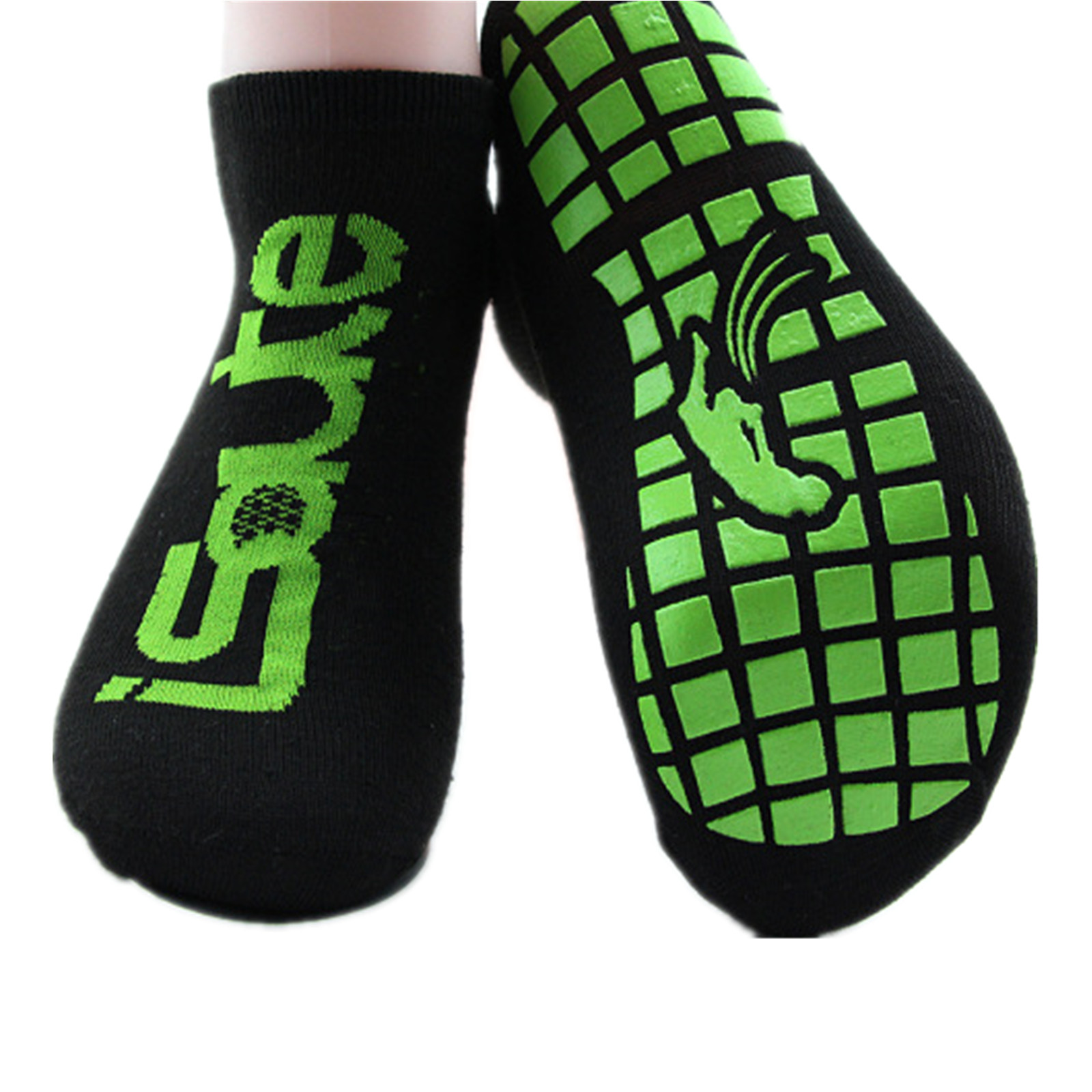 Women Soft Non Slip Trampoline Socks / Yoga Socks 3