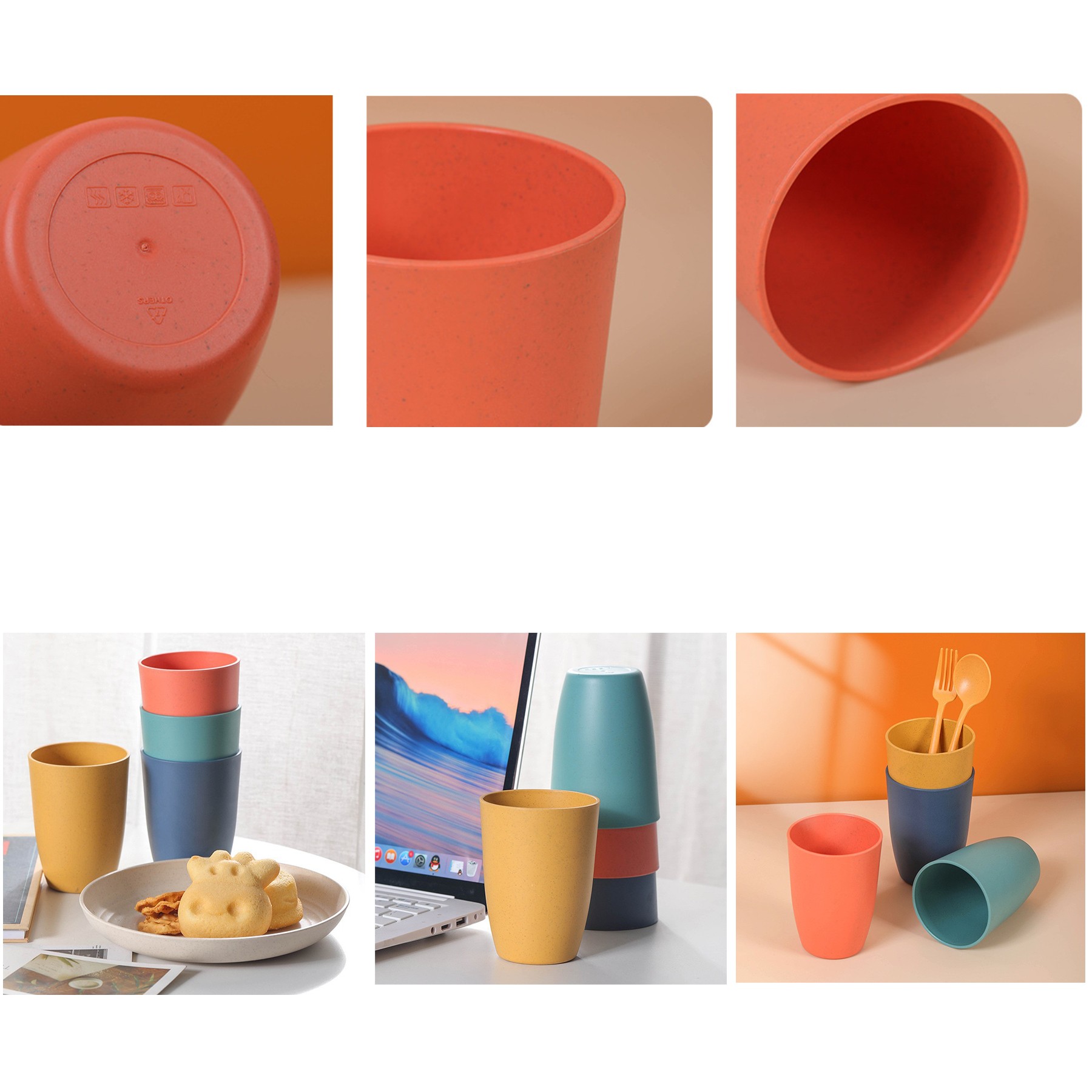 Wheat Straw Simple Portable Water Cup 3