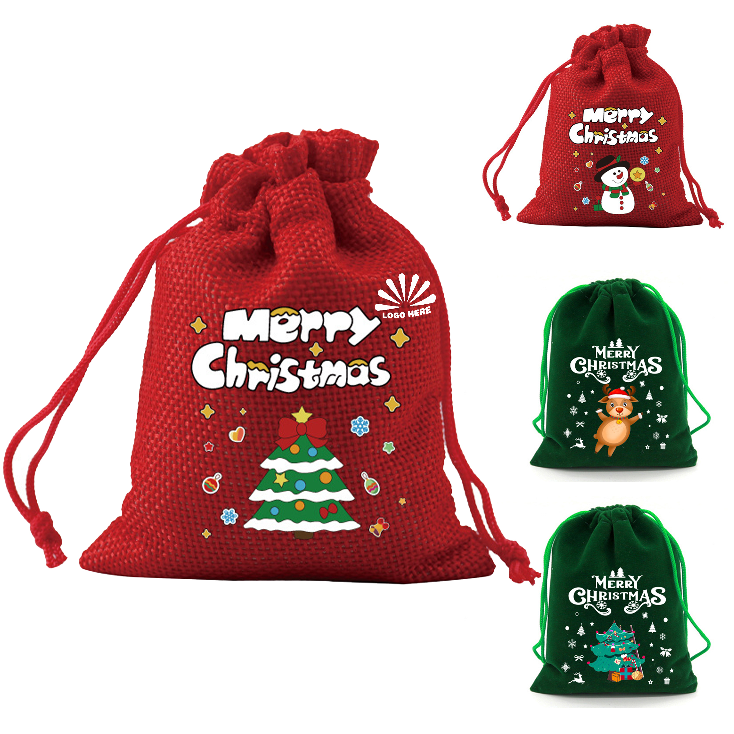 Customizable Festive Snack Bags for Christmas 2