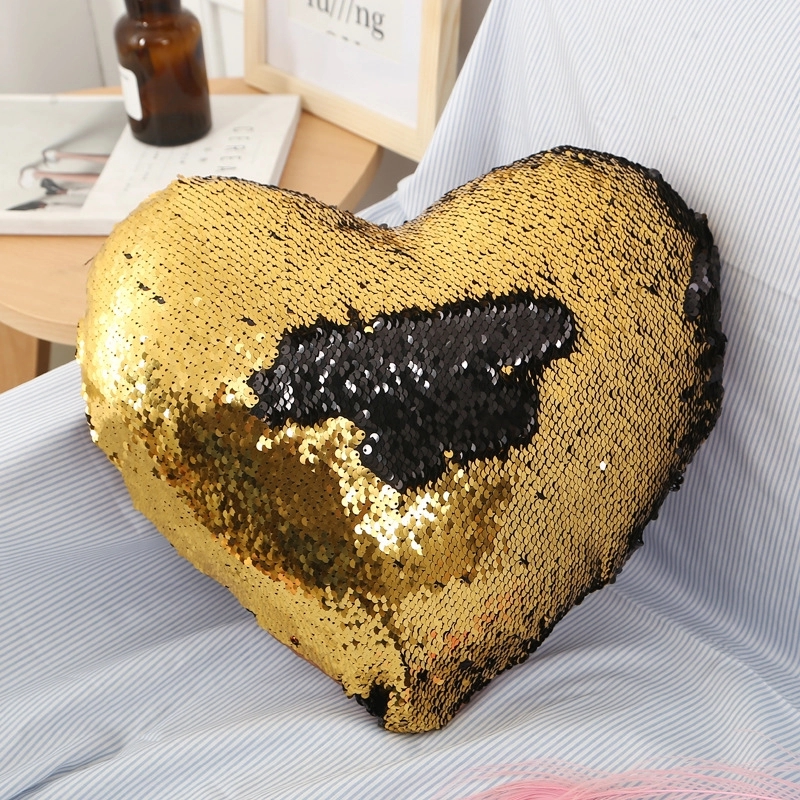 Throw Pillow with Insert Reversible Sequins 6