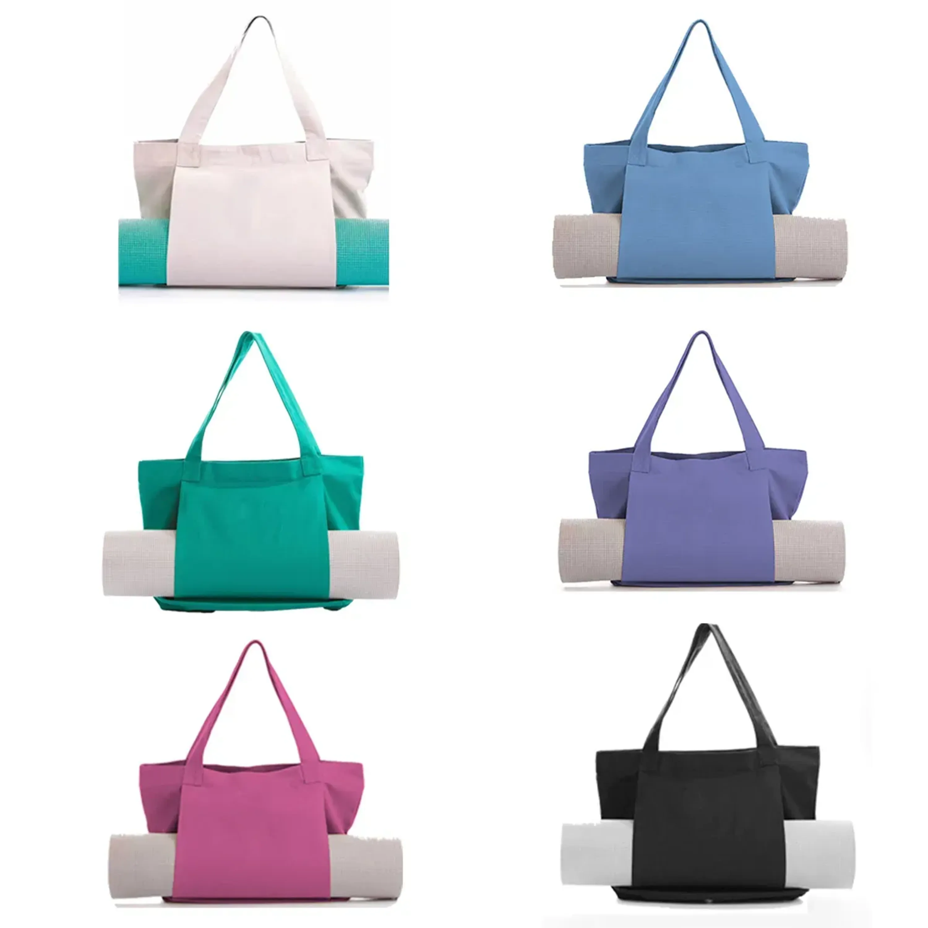 Big Capacity Yoga Mat Carrier Fitness Canvas Tote Bag 4