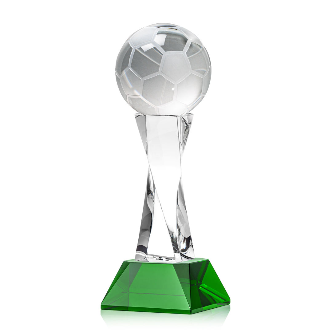 Soccer Ball Award on Langport Base - Green 4