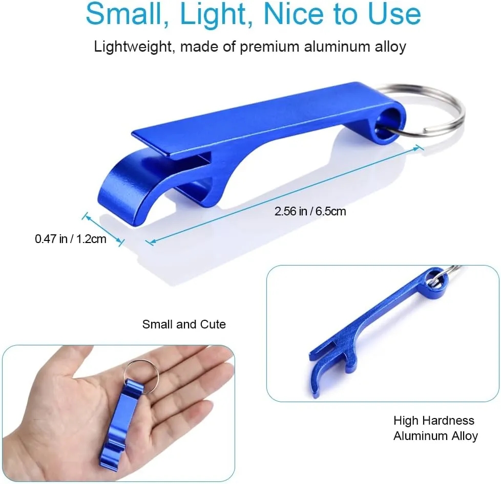 Aluminum Bottle Opener Keychain Ring 5