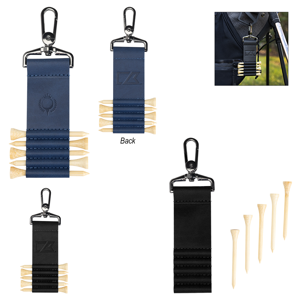 Cutter & Buck® Bamboo Recycled Golf Tee Set Keychain