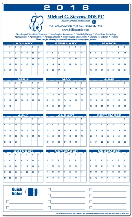 Premium Plastic Write-on/ Wipe-off Year-at-a-Glance Calendar (Vertical) 2