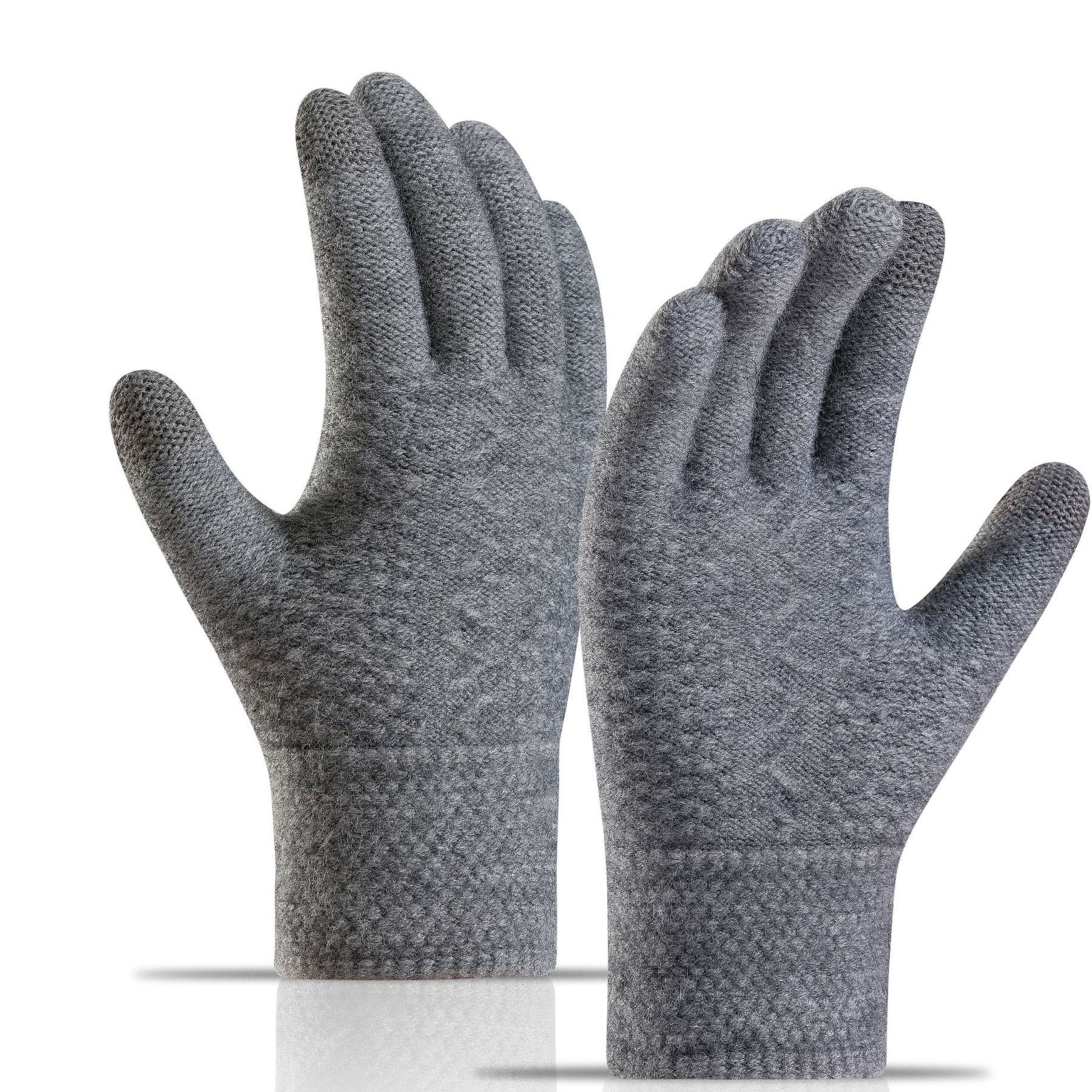 Women's Double-Layer Touch Screen Warm Gloves 7