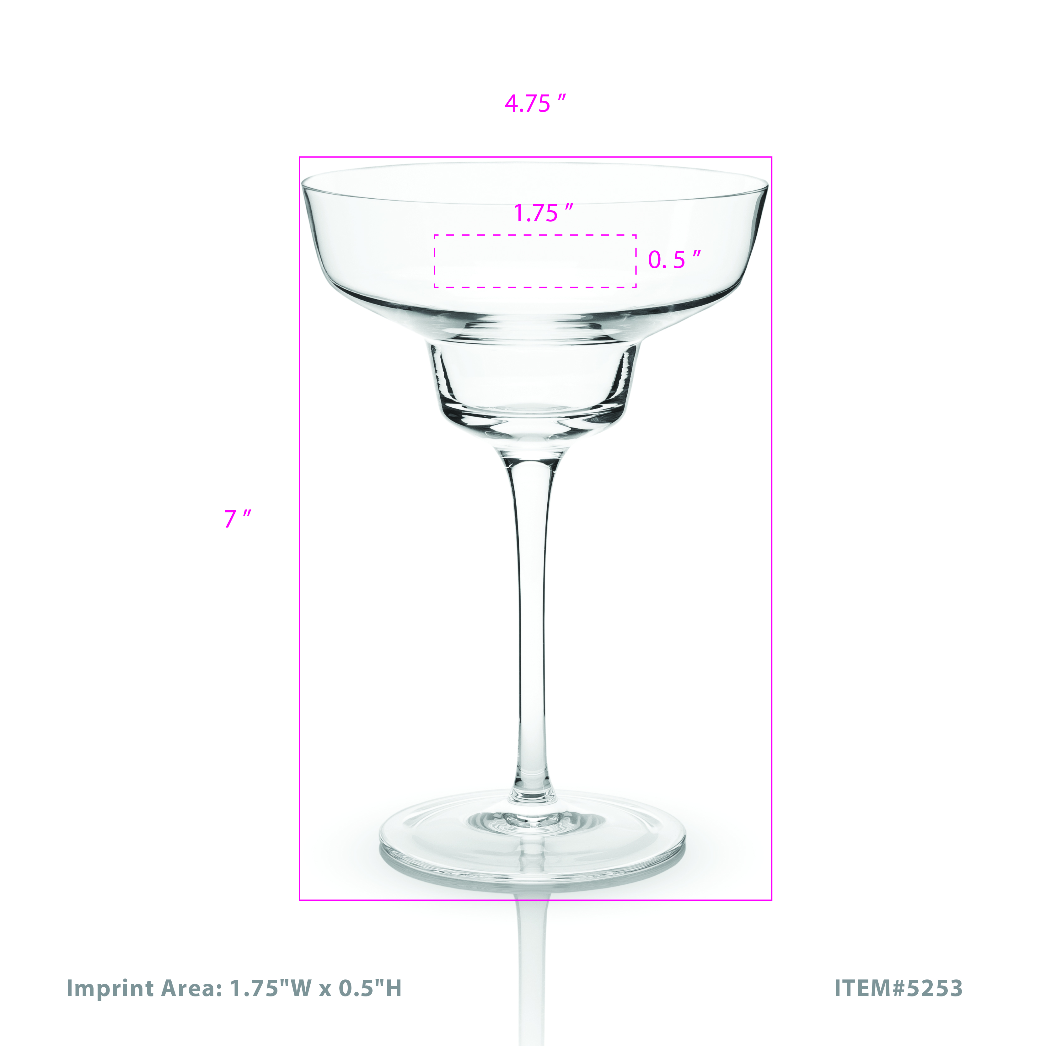 Viski® Angled Crystal Margarita Glass, set of 2 7