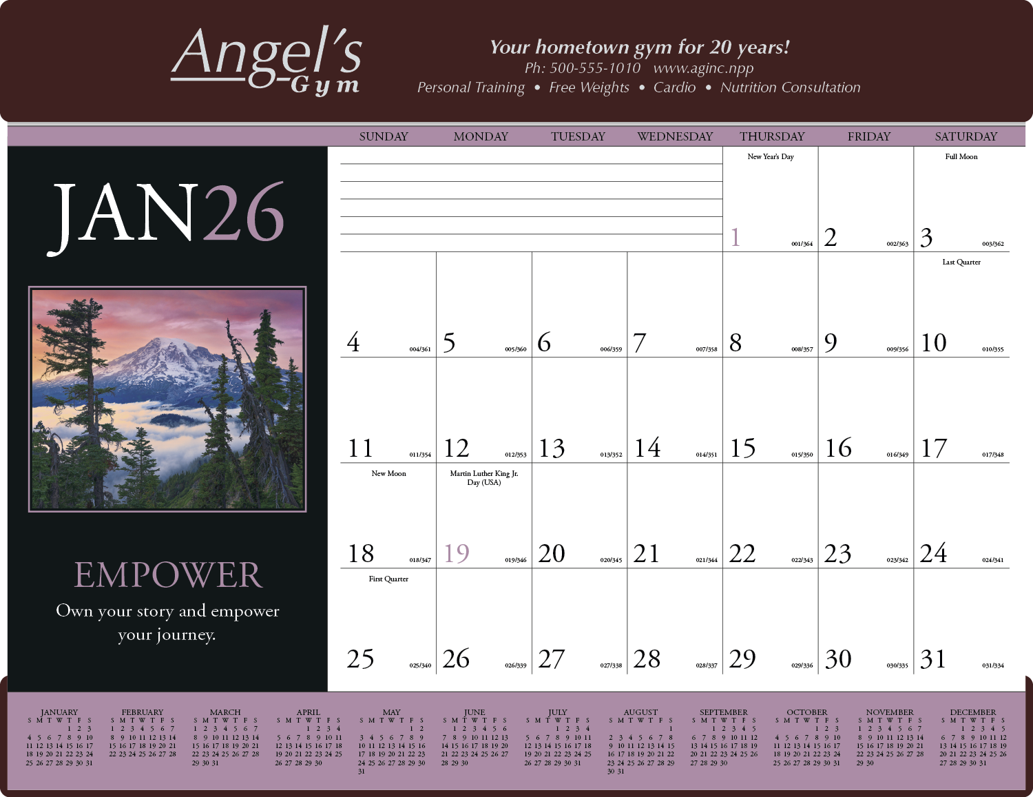 Triumph® Calendars Motivations Desk Pad 26