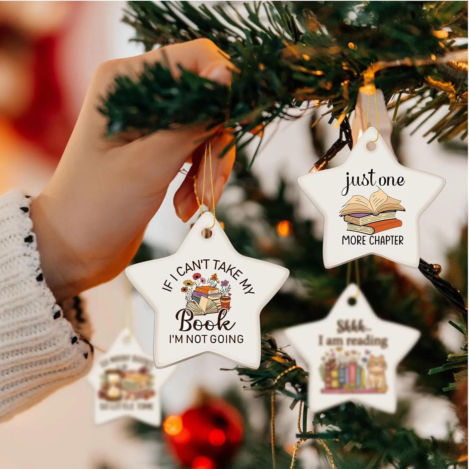 Star Shape Ceramic Christmas Ornament 4