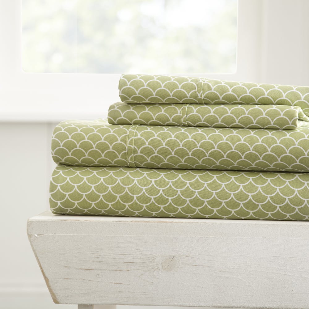 Premium Sheet Sets - Sage Scallop Twin 3 Piece 2