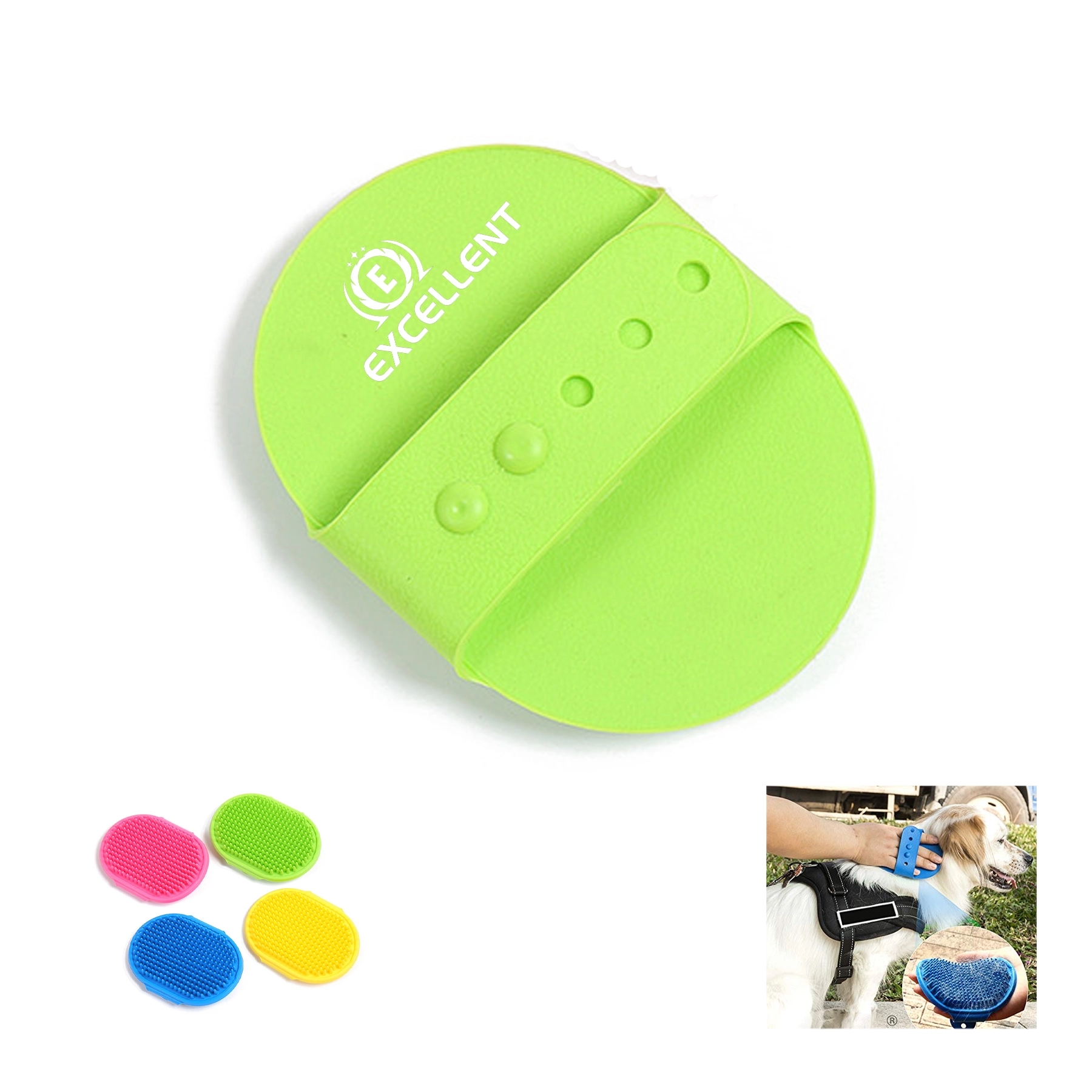 Massage Rubber Pet Grooming Comb 2