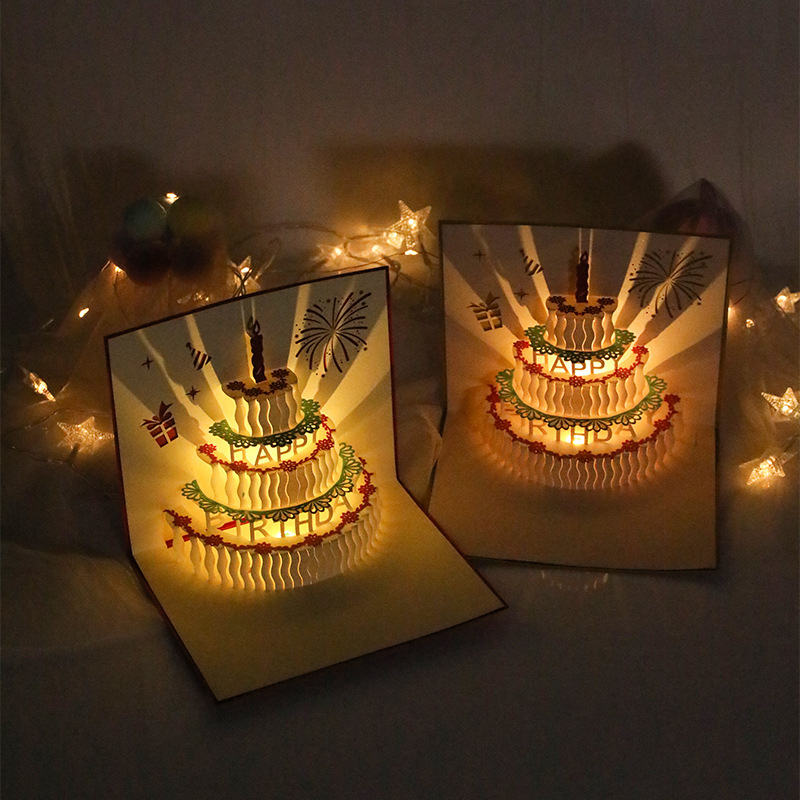 AudioPop Light + Sound Custom LED Audio Greeting Card & Direct Mailer - Full Color 3