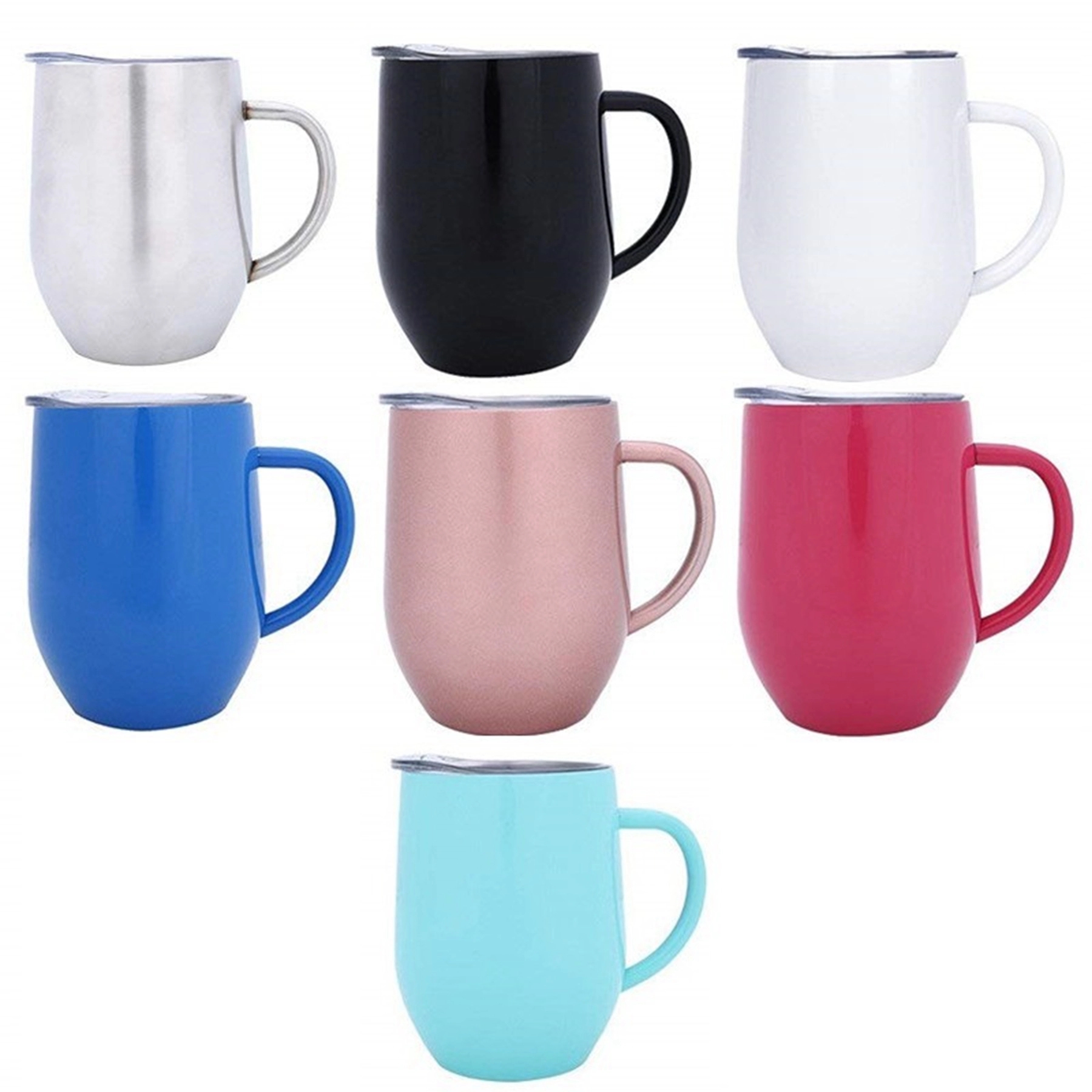 12oz Stainless Steel Mug with Lid and Handle 11