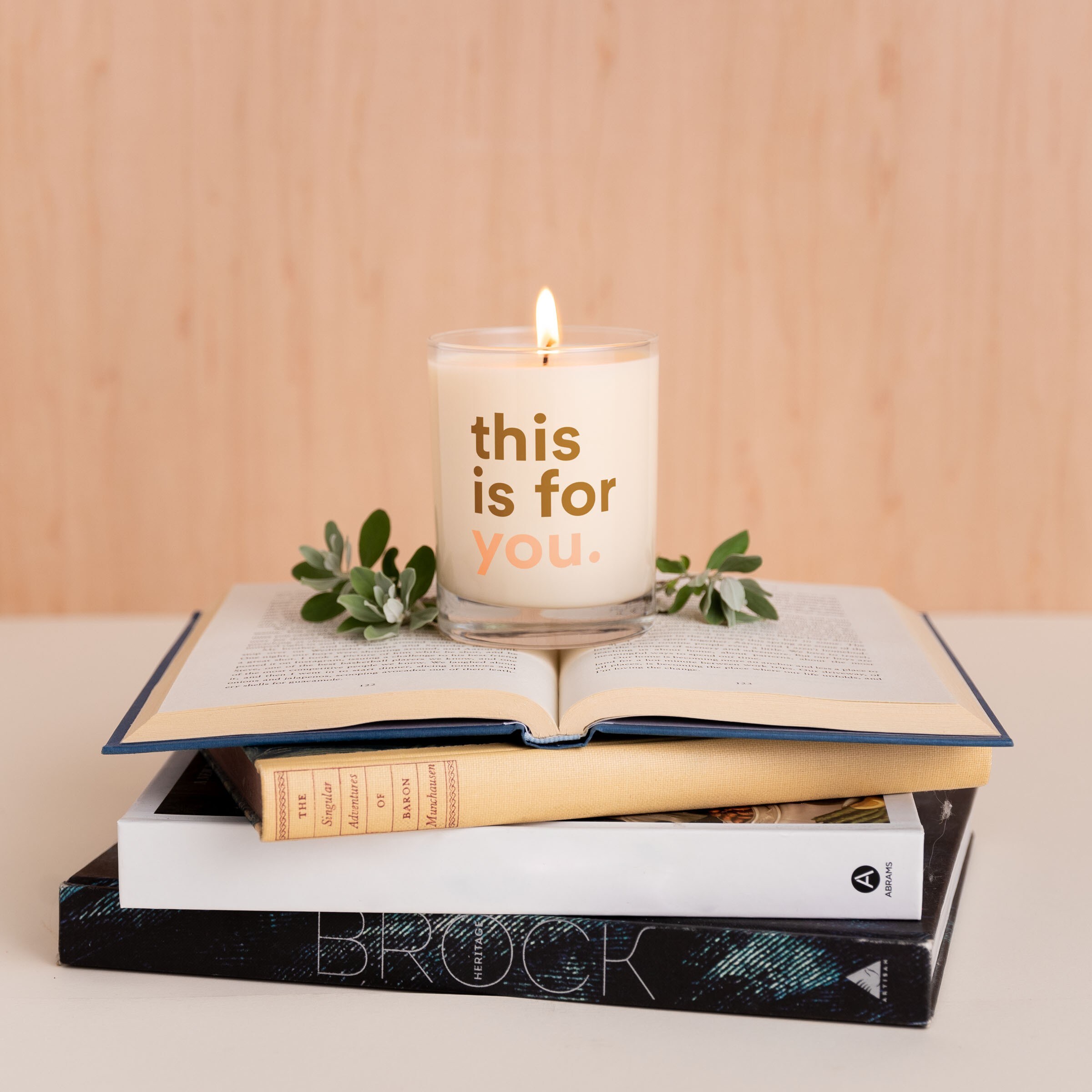 DOUBLE OLD FASHIONED GLASS CANDLE - LABEL