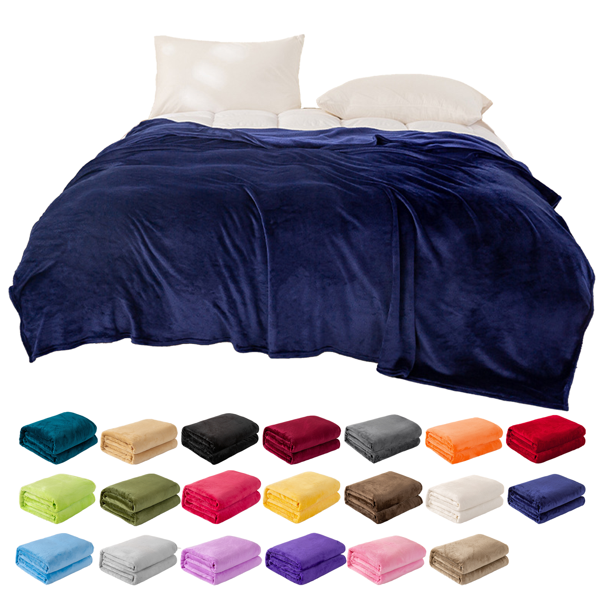 Fleece Throw Blanket for Bed Couch 2
