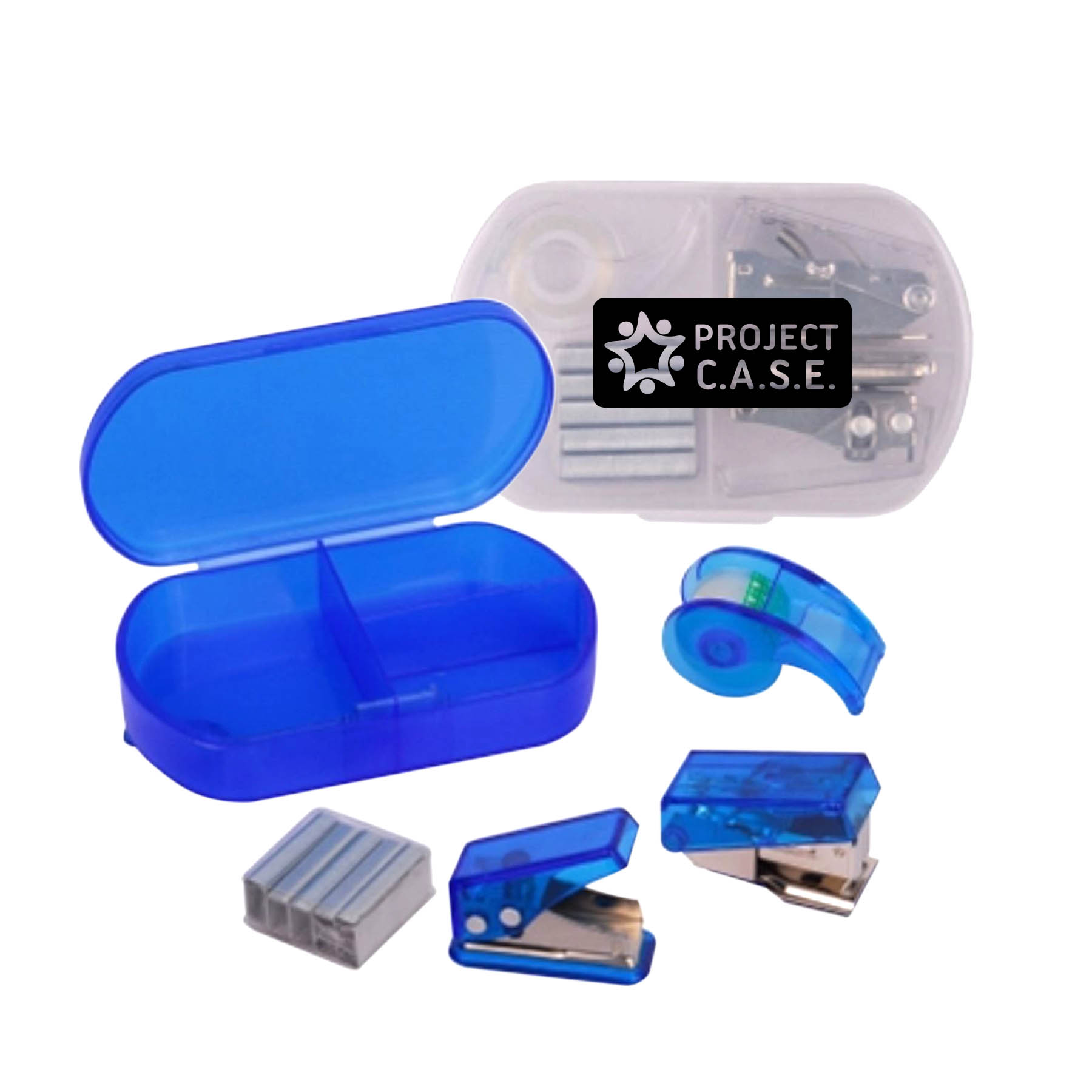 Mini Office Desk Set w/ Stapler, Hole Punch and Tape Dispenser 2