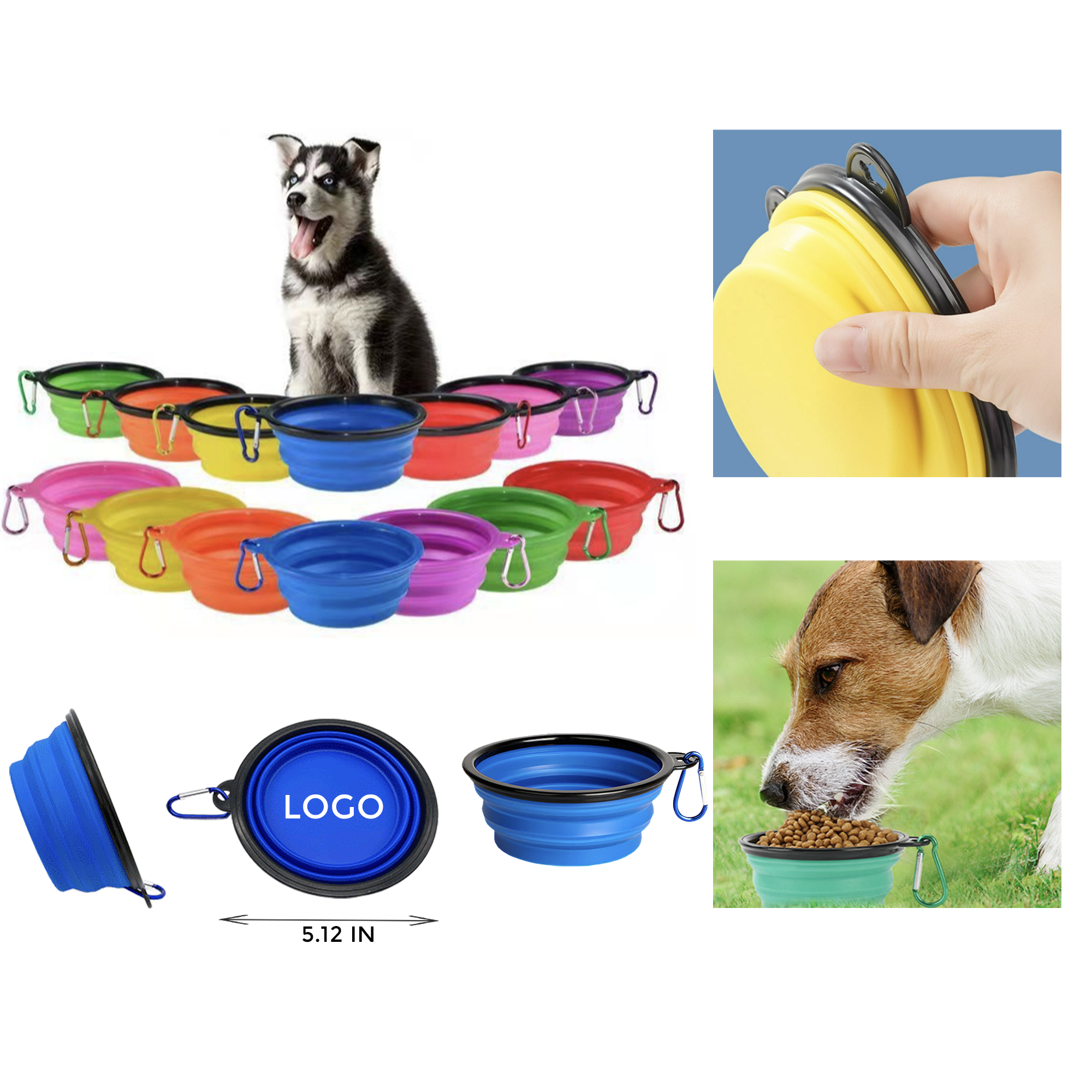 MOQ 10 PCS Compact Silicone FFolding Pet Bowl 2