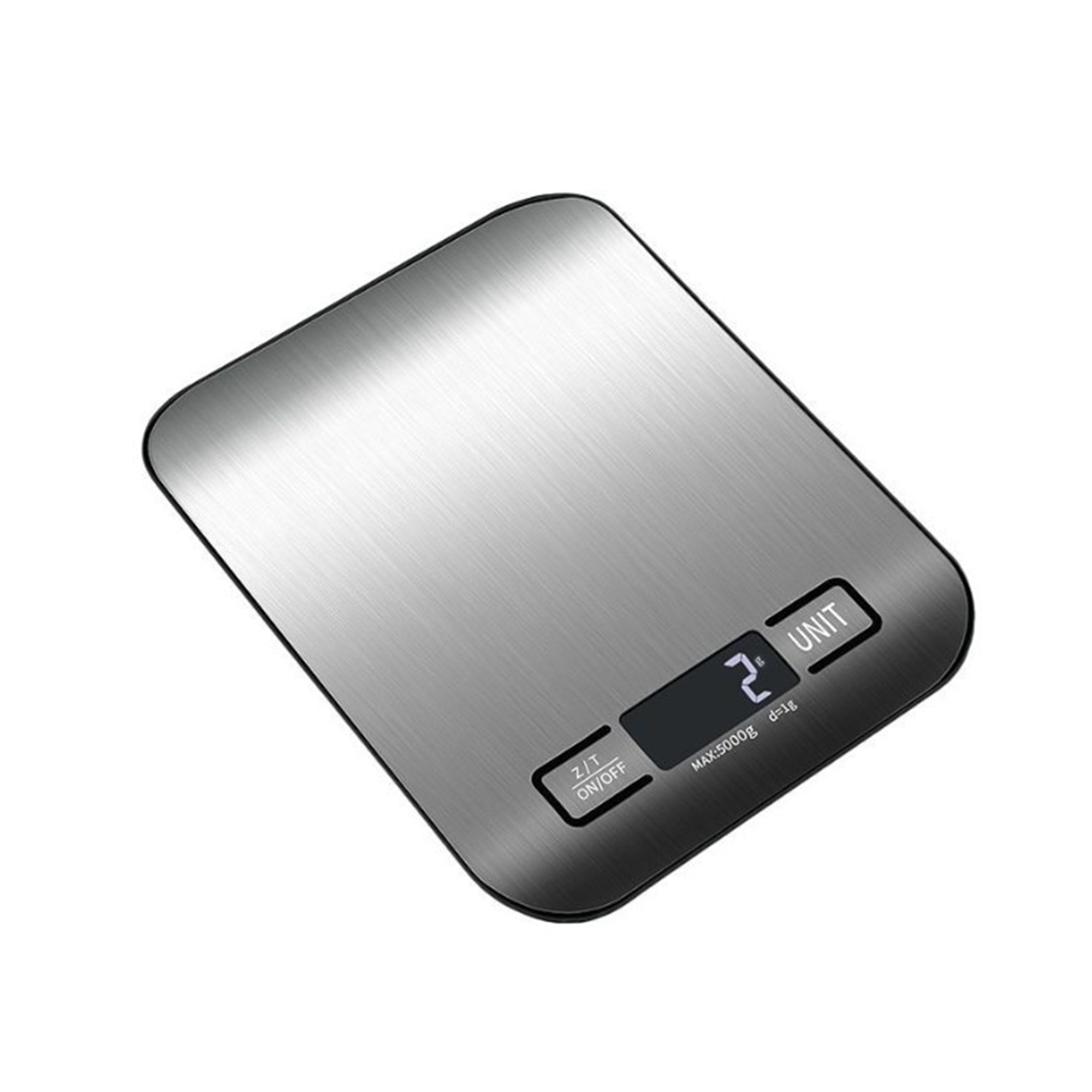 Stainless Steel Digital Food Scale With Backlit Display 7.09" Length X 5.5" Width X 0.59 Inc 3