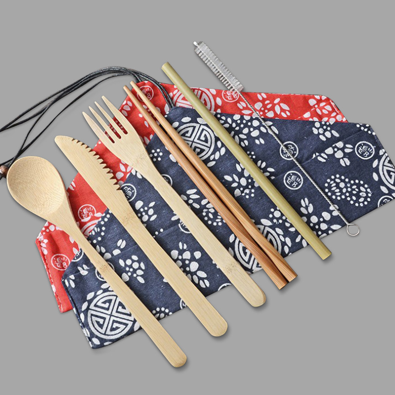 Bamboo Travel Utensils 6