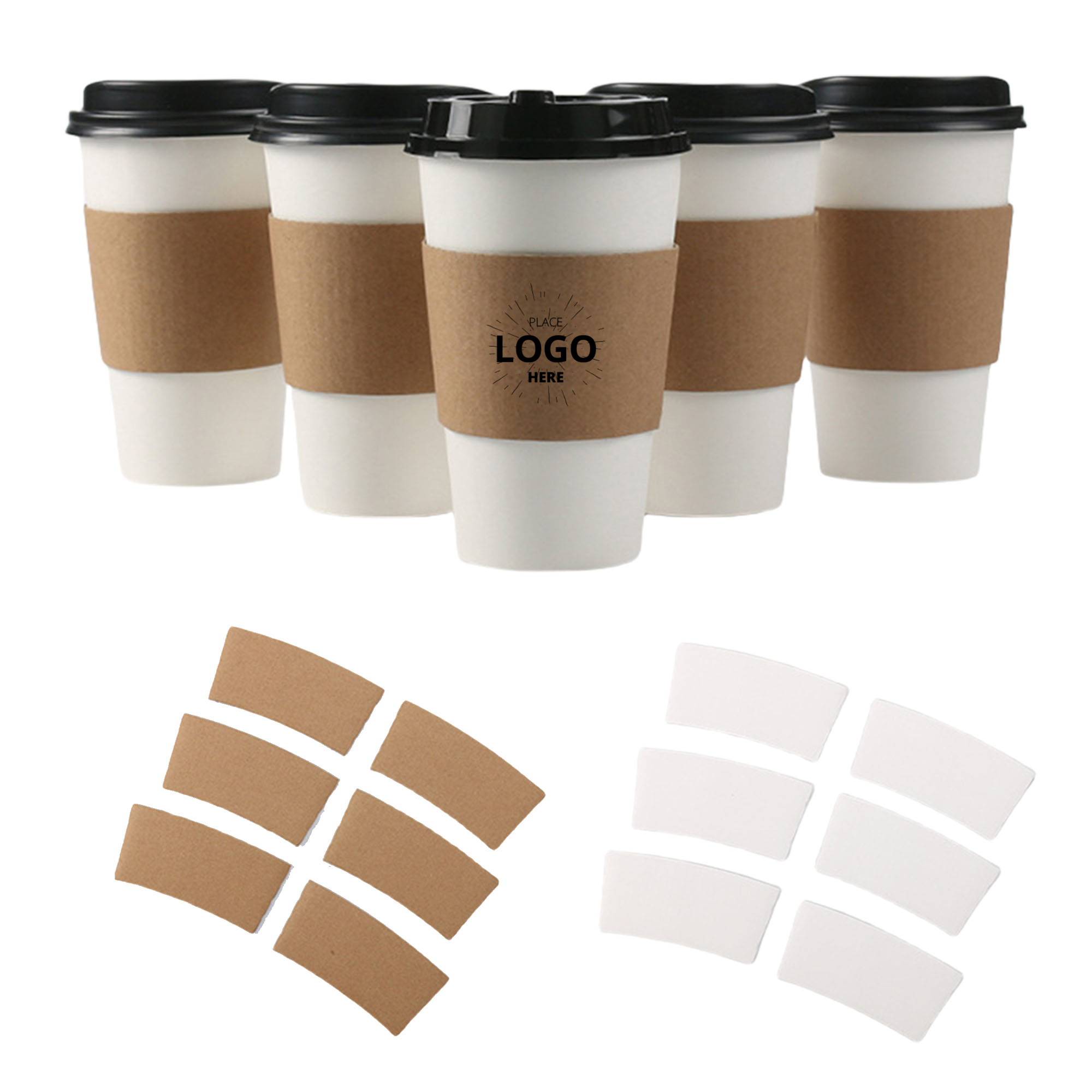 Custom Disposable Paper Coffee Cup Sleeves 2