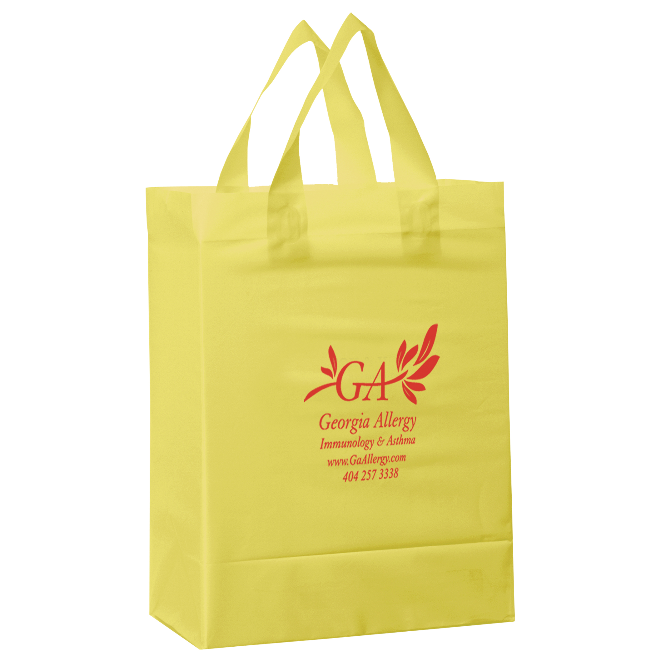 Color HDPE Frosted Soft Loop Shopper 5