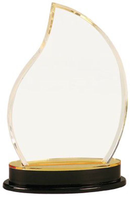 8.25" Gold Flame Impress Acrylic Award