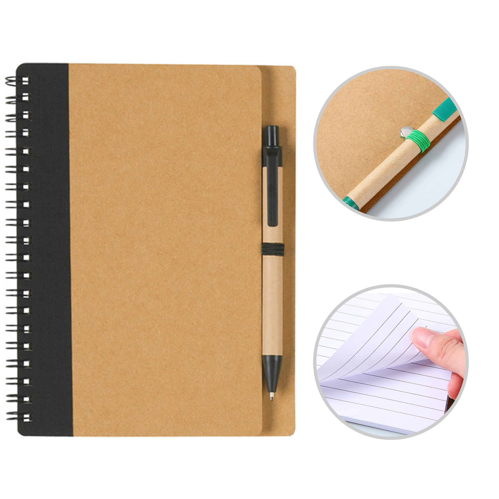 Sustainable Spiral Notebook with Pen 6