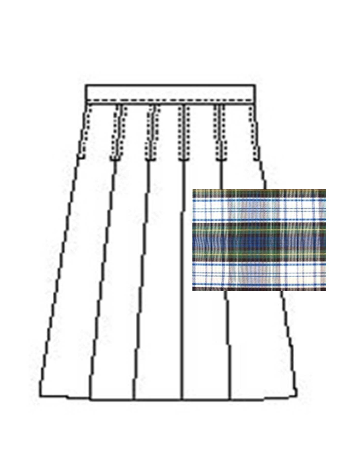 A+ Uniforms - Girls' Model 43 Blend Plaid Skirt 4