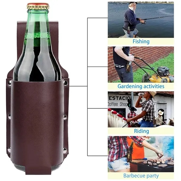 Leather Beer Holster Bottle Holders 3