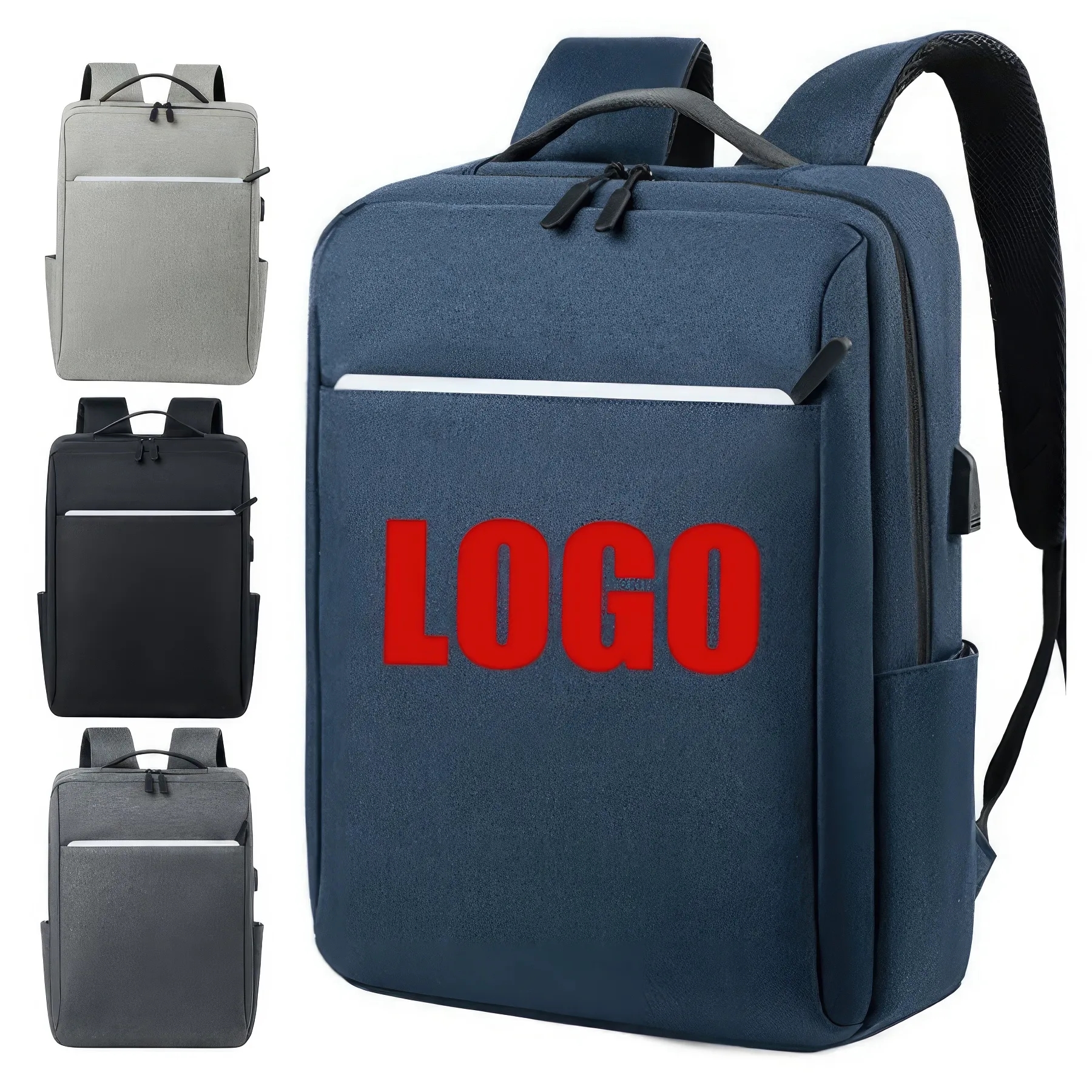 Business Travel School Laptop Backpacks with USB Port 1