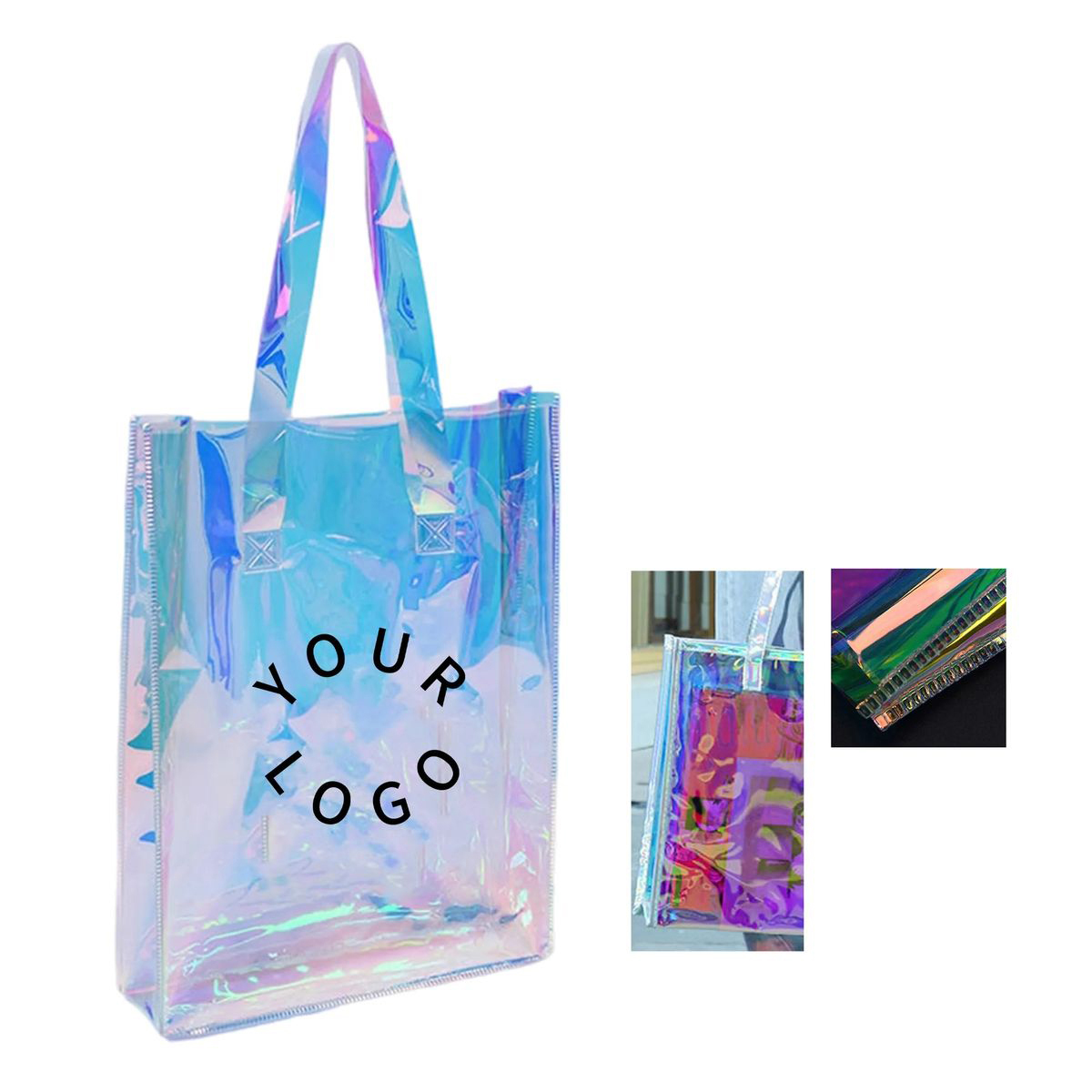 PVC Holographic Tote with Large Capacity and Durable Body 1